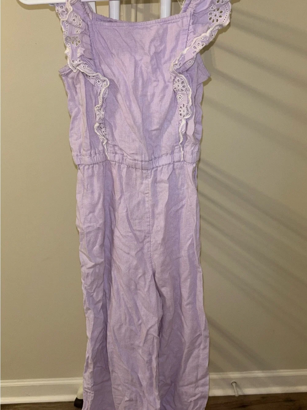 Old Navy Lavender Girls Romper with Eyelet Ruffle